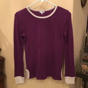 NWT-SPLENDID Girls Teens Purple Thermal Long Sleeve Top Size 14